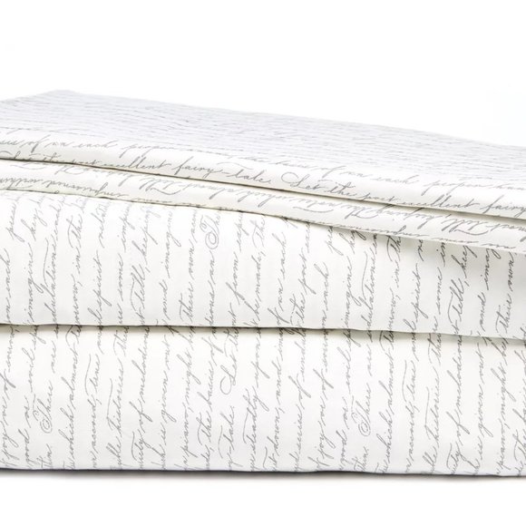 Living Colors 320 Thread Count Queen Sz All-Cotton 4-Piece Sheet Set Solid/Print - Picture 4 of 5